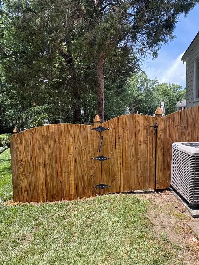After: wood fence cleaning with mildew and discoloration in Richmond VA