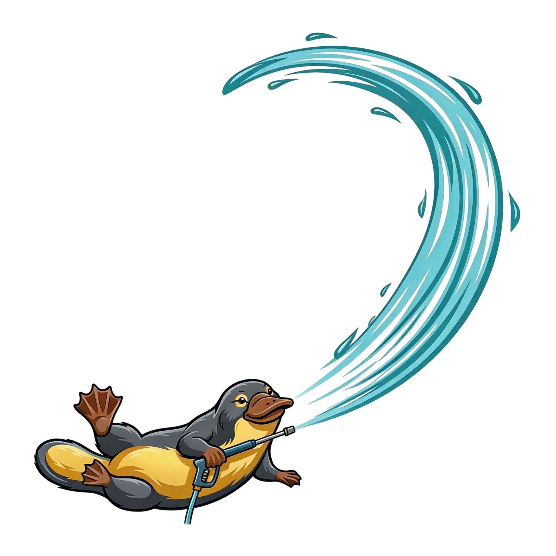Platypus Power Washing mascot